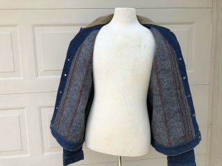 Vintage Wrangler Blanket Lined Western Jean Jacket Coat,  Mens 48 REG USA Denim 5