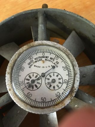 Anemometer Vintage Coal Mine Davis Insturment air flow dated 1982 2