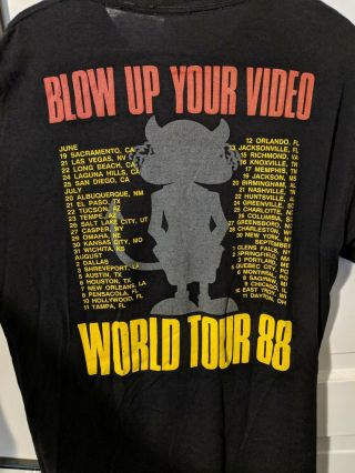 Vintage AC/DC T - Shirt Blow Up Your Video Tour 1988 XL 3