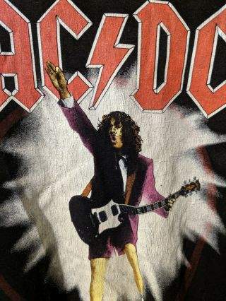Vintage AC/DC T - Shirt Blow Up Your Video Tour 1988 XL 4
