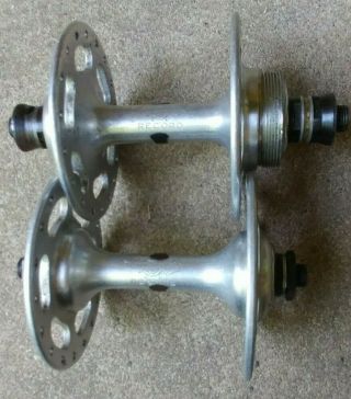 Campagnolo Record High Flange Front And Rear Hubs 36 Holes Vintage