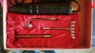 Vintage Master Violet Ray High Frequency Machine 3 Wands