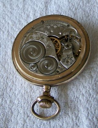 Vintage Elgin 12 Size Pocket Watch Fancy Dial 4