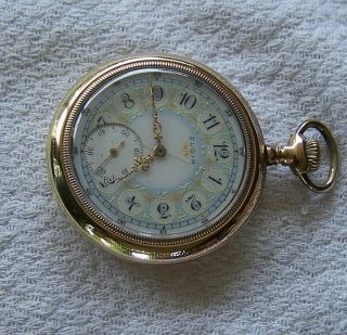 Vintage Elgin 12 Size Pocket Watch Fancy Dial 6