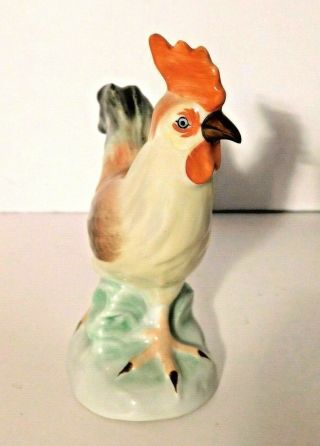 Vtg.  Herend Hand Painted Porcelain Rooster Cock Figurine 5032 5 1/4 2