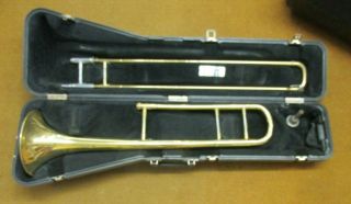 Vintage The Martin Imperial Elkhart,  Ind Trombone With Case