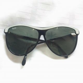Vintage Ray Ban Bausch & Lomb Sunglasses 0350 Black Mother - Of - Pearl Wayfarer Euc