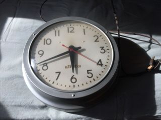 Vintage El Time Co.  Wall Clock Retro 12 " Spun Aluminum