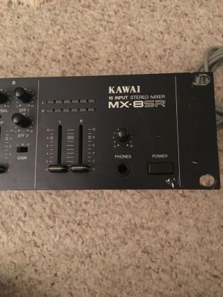 Kawai Mx - 8 Sr Stereo Rack Mixer Vintage