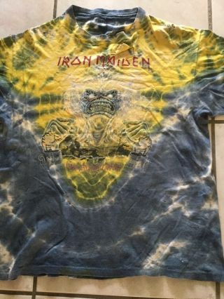 Vintage Iron Maiden 1985 Tie Dye Live After Death Shirt