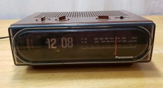Vintage Panasonic Rc - 6015 “back To The Future” Flip Alarm Clock Am/fm Radio Nr
