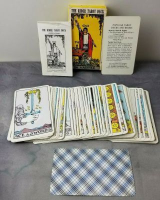 Vintage 1971 The Rider Tarot Deck Arthur Edward Waite No Trademark 78 Card Deck