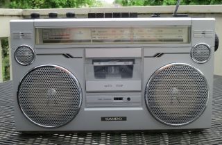 Vintage Sampo Cs - 216 Ghettoblaster Boombox Radio Cassette Player Rare Look