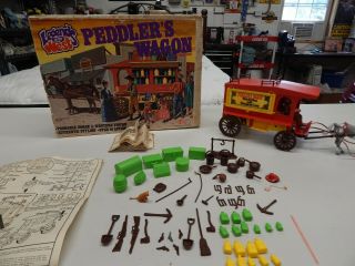 Vintage Empire Legends Of The West Peddlers Wagon Nearly Complete W/box 2107