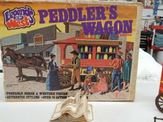Vintage Empire Legends of the West Peddlers Wagon Nearly Complete W/Box 2107 2