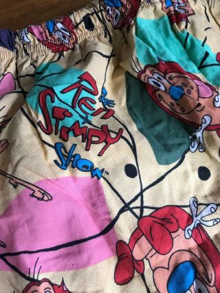Vintage Ren And Stimpy Show Nickelodeon 1993 MTV Nicktoons Boxer Shorts Yellow 5