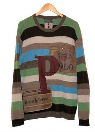 Ralph Lauren Polo Vintage Winter Games Wool Blend Sweater Size L