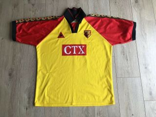 Vintage Watford Football Home Shirt - 1998 1999 - Le Coq Sportif - 42/44”