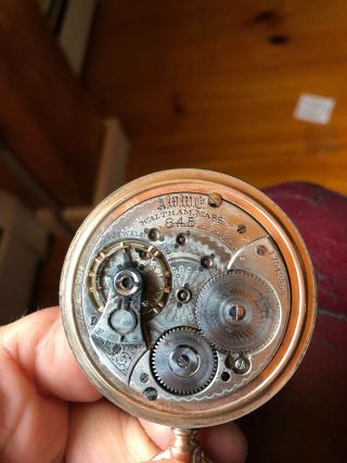 antique waltham pocket watch,  Gold,  Engraved,  Hunter 4
