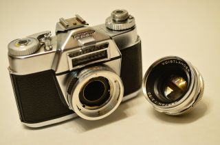 Vintage Voigtlander Bessamatic 35mm Camera w/1:2/50 lens Leather Case 6
