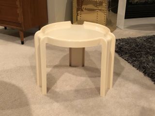Vintage 1970s Kartell Mid Century Modern Giotto Stoppino Table 16x18