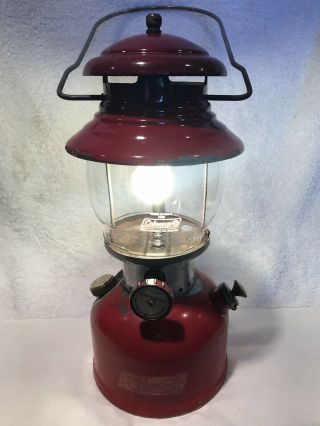 Vintage 200a Coleman Red Lantern 7/62 The Sunshine Of The Night (camping)