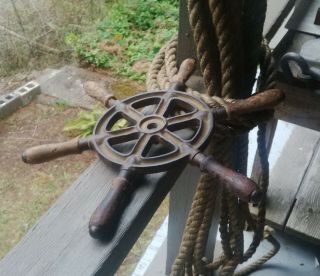 Vintage Wc Wilcox Crittenden Boat Steering Ship 