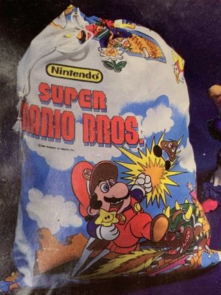 Vintage Nintendo Mario Bros Laundry Bag Nos 22x29