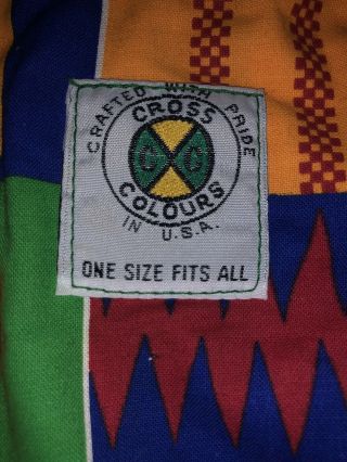 Vintage Cross Colours Logo L/S Striped Polo Shirt Men ' s Size One Size USA Rare 3