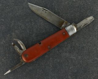 1932 Elsener Schwyz Swiss Army Knife Rare Fiber Sak Victorinox Vintage