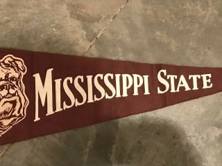Vintage Mississippi State MSU Bulldogs Pennant Baseball Football 5