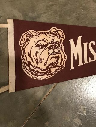 Vintage Mississippi State MSU Bulldogs Pennant Baseball Football 6