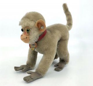 Steiff Coco Baboon Monkey Mohair Plush 14cm 5.  5in Id Chest Tag 1960s Vintage