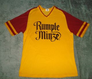 Vtg 80s Rumple Minze T Shirt Mens Xl 50/50 Liquor Liqueur Schnapps 90s Jersey