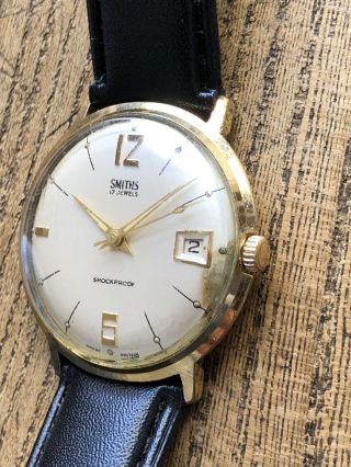 Vintage Mens Watch Smiths 17 Jewels Made In Great Britain Cal 627 3