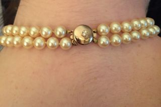Vintage Panetta Faux Pearl Choker Necklace 3