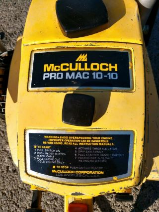 Vintage Maculloch Pro Mac 10 - 10 chainsaw 5