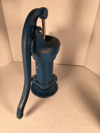Vintage Water Pump Cast Iron Blue Hand Water Well Pump 5