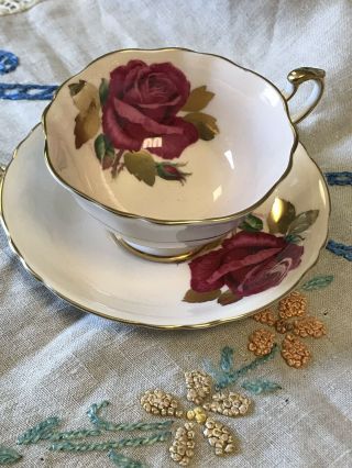 Vintage Paragon By Appointment Rose Pink And Gold Teacup And Saucer