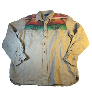 Polo Ralph Lauren Vintage Western Mens Xl Button Up Shirt