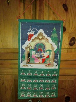 Vintage 1987 Avon Advent Countdown Calendar Santa Christmas No Mouse