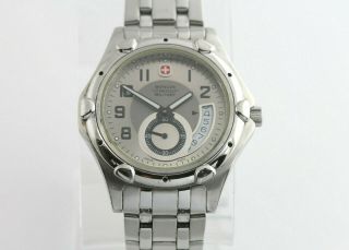Wenger Swiss Army Military 7311x Stainless Steel Mens Watch Date Window 10 Atm