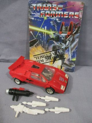 Transformers G1 Sideswipe Pre - Rub 100 Complete Autobot Car Vintage 1984 Hasbro