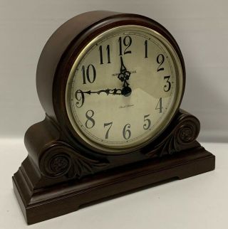 Howard Miller Dual Chime Mantel Mantle Shelf Clock Wood Kieninger German 635 - 138