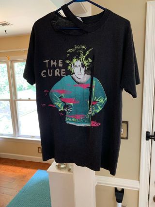 The Cure Vintage 1986 Beach Tour T - Shirt.  Size Xl.  Shirt Has Tears