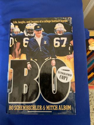 Bo Schembechler Signed Book Mitch Albom Vintage 1989 Hardcover First Edition