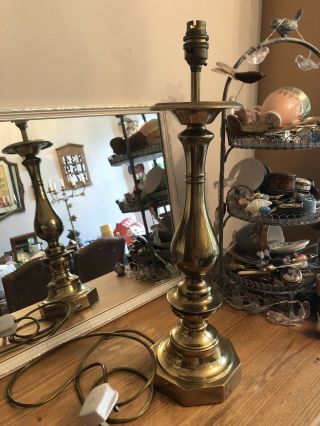 Vintage Solid Brass 21 " Table Lamp Very Heavy Classic Style