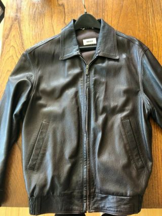 Bally Vintage Men’s Brown Leather Jacket.  Size Medium