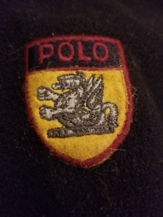 Vintage Ralph Lauren Polo Wool Jacket P Crest Varsity Size Large