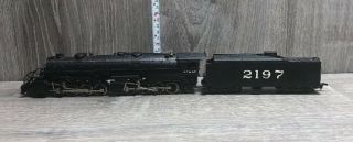 Vintage Ho Scale Ahm Rivarossi 2 - 8 - 8 - 2 Mallet Locomotive At&sf Santa Fe 2197